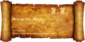 Morariu Maja névjegykártya